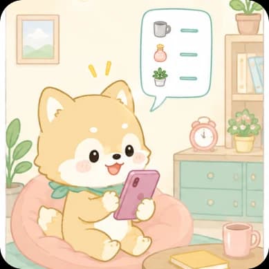 相手のニガテギフトをスマートフォンで確認している様子